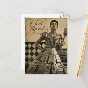 Ich drehe nicht durch Spatula Fantasy Fashions Postkarte