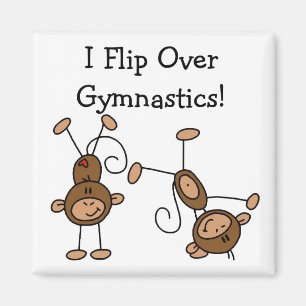 Ich drehe über Gymnastik-T-Shirts und Geschenken Magnet