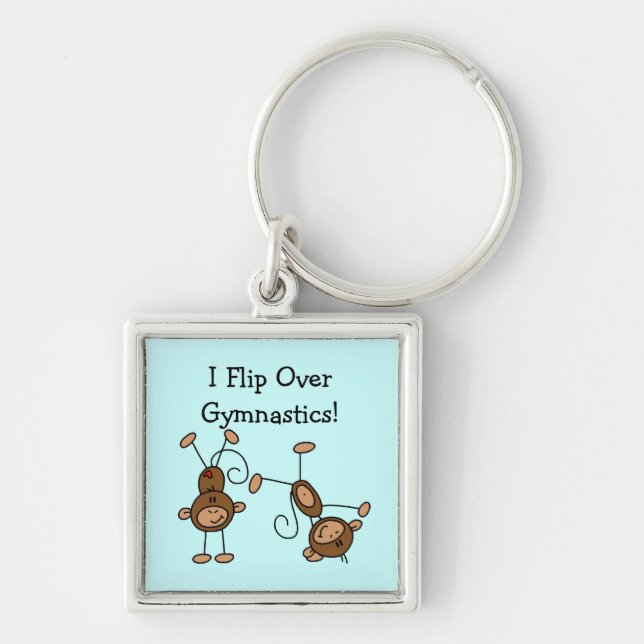 Ich drehe über Gymnastik-T-Shirts und Geschenken Schlüsselanhänger (Vorne)
