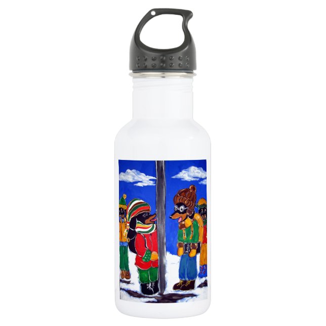 "ICH DREILE DIE DACKEL, DASS SIE SICH DAGEGEN" TRINKFLASCHE (Vorderseite)