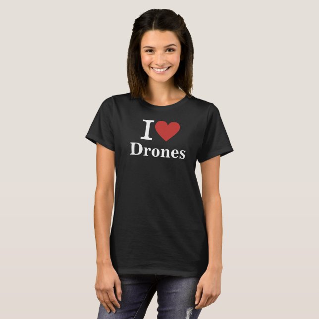 Ich ❤️ Drones CUSTOM Women's T-Shirt (Vorne ganz)