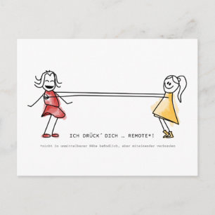 Ich drück´ Dich ... ferngesteuert! Postkarte