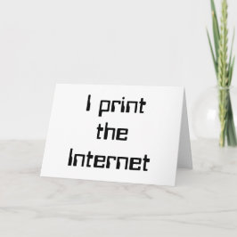 Ich drucke das Internet Karte