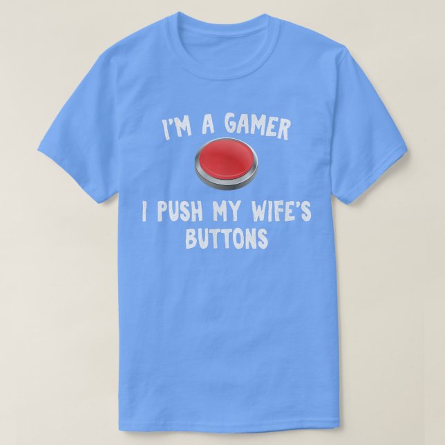 Ich drücke meine Ehefrau lustig auf Gamer Husband T-Shirt (Design vorne)