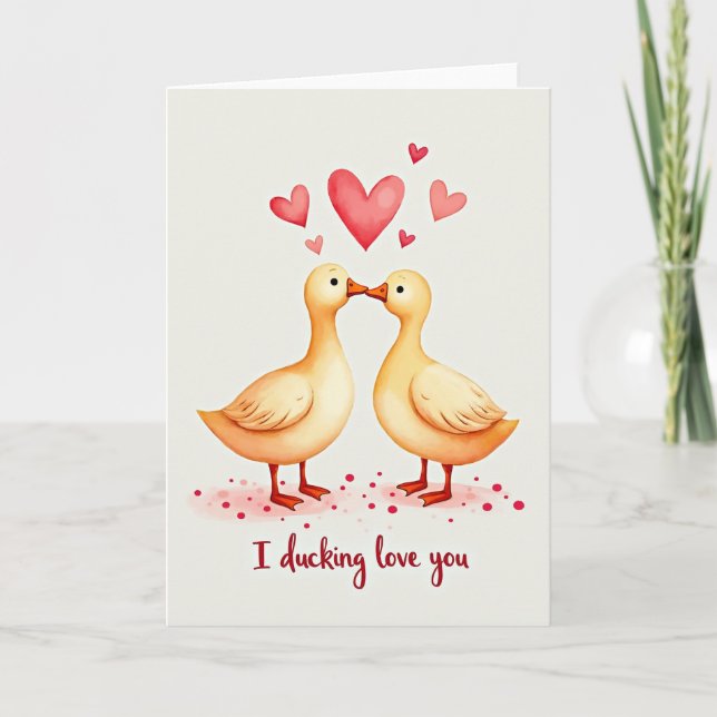 Ich Ducking Liebe Dich Karte (Vorderseite)