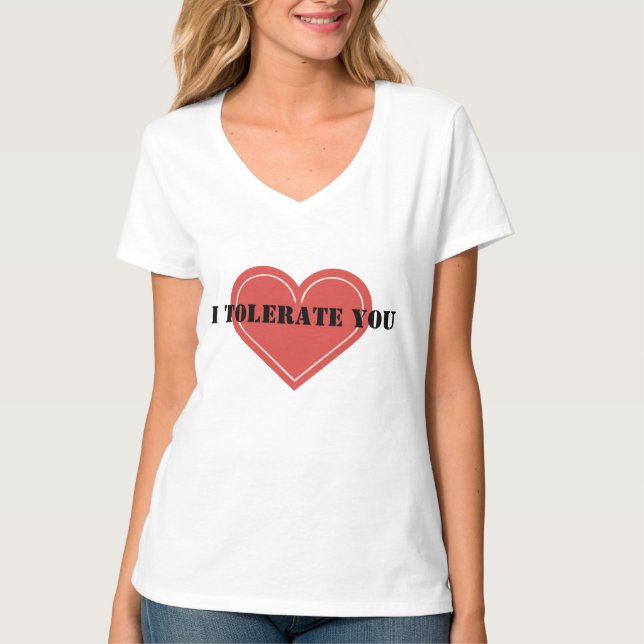 Ich dulde dein rotes Herz T-Shirt (Vorderseite)