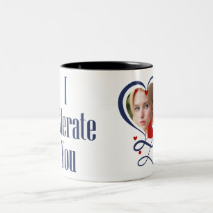 Ich dulde dich zweifarbige tasse