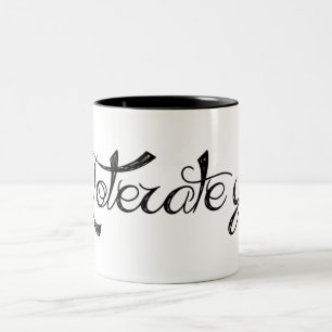 Ich dulde dich zweifarbige tasse