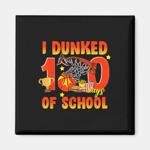 Ich Dunked 100 Tage der Schule Basketball Boys Kin Magnet