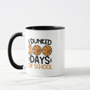 Ich Dunked 100 Tage der Schule Basketball Spieler Tasse