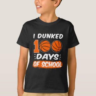 Ich Dunked 100 Tage der Schule Basketball T-Shirt