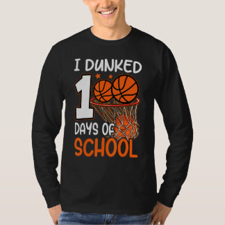 Ich Dunkte 100 Tage Basketballspieler Trainer T-Shirt