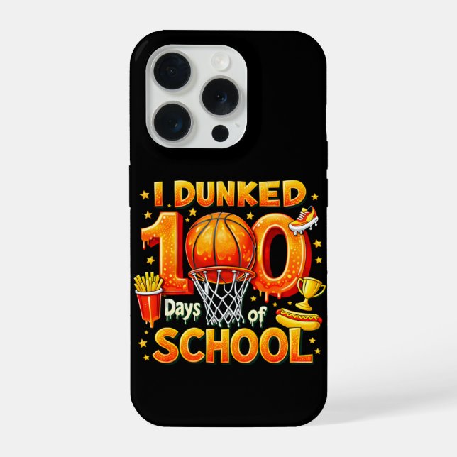 ICH DUNKTE 100 Tage SCHULE iPhone Hülle (Rückseite)