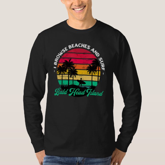 Ich durchsuche Strände und Surfbretter Island Surf T-Shirt (Vorderseite)
