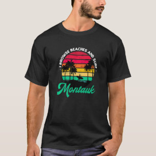 Ich durchsuche Strände und surfe Montauk Surfen Ne T-Shirt