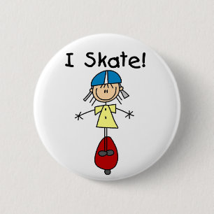 Ich Eislauf Stockfigur-Button Button