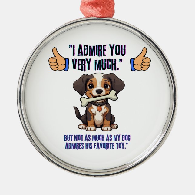 ICH EMPFEHLE DICH SEHR ORNAMENT AUS METALL (Vorne)