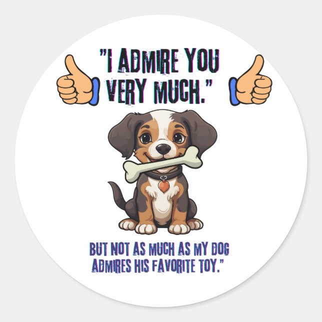 ICH EMPFEHLE DICH SEHR RUNDER AUFKLEBER (Vorderseite)