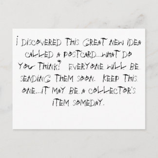Ich entdeckte diese großartige neue Idee namens po Postkarte