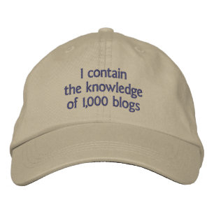 Ich enthalte das Wissen von 1000 Blogs Bestickte Baseballkappe