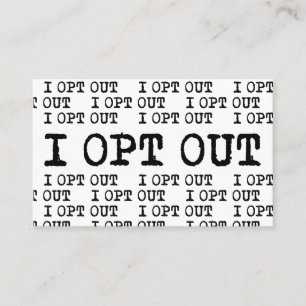 Ich entscheide mich dagegen T-Shirt Visitenkarte