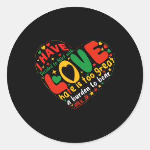 Ich entschied mich für Schwarzen Power Liebe Stick Runder Aufkleber
