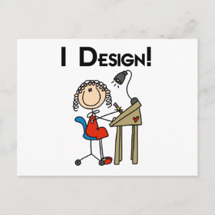 Ich entwerfe Hemden und Geschenke Postkarte
