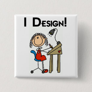 Ich entwerfe T-Shirts und Geschenke Button