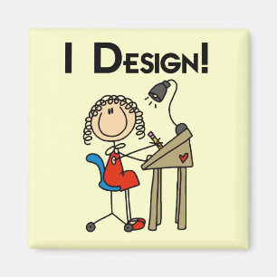 Ich entwerfe T-Shirts und Geschenke Magnet