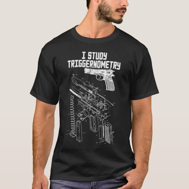 Ich erforsche die Triggerometrie über den Rücken G T-Shirt (Vorderseite)