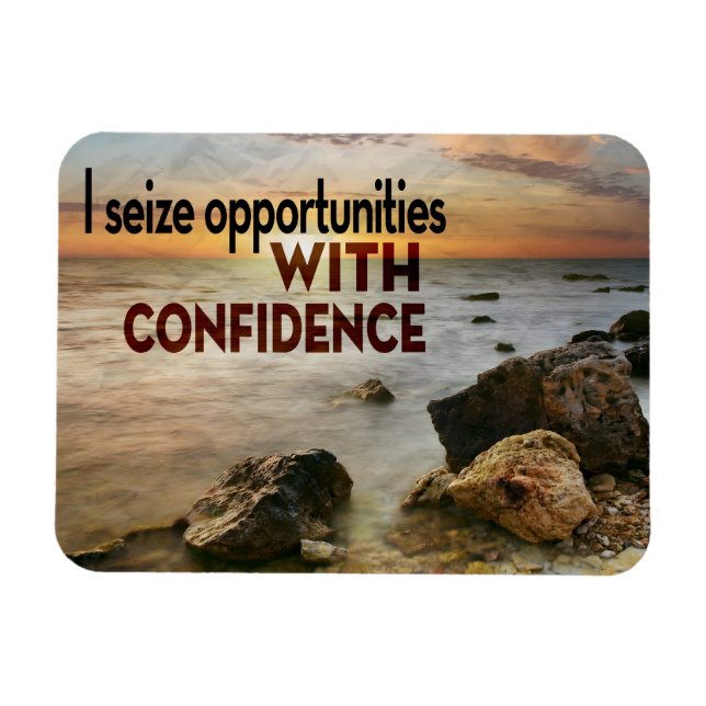 "Ich ergreife Chancen" Motivation Affirmation Magnet (Horizontal)