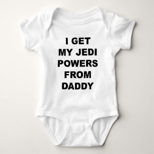 Ich erhalte meine Jedi Power vom Vati Baby Strampler
