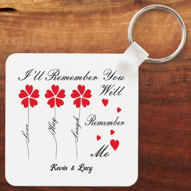 Ich erinnere dich, du wirst dich an mich erinnern schlüsselanhänger (Rückseite)