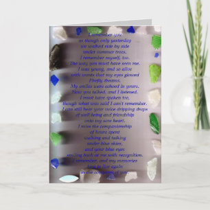 Ich erinnere mich an dich, als wenn nur... karte