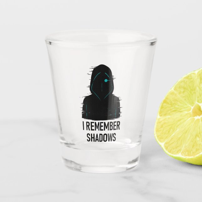 Ich erinnere mich an Schatten - geflochtene Abbild Schnapsglas (Vorderseite)