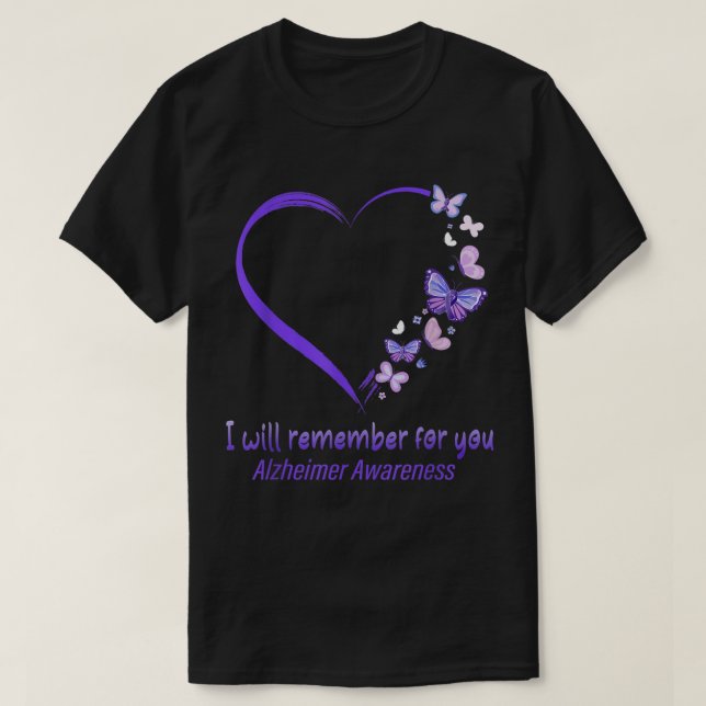 Ich erinnere mich für Sie Alzheimer Sensibilisieru T-Shirt (Design vorne)