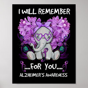 Ich erinnere mich für Sie an Alzheimer's Bewussts Poster