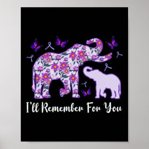 Ich erinnere mich für Sie Lila Elefant Heimerheime Poster