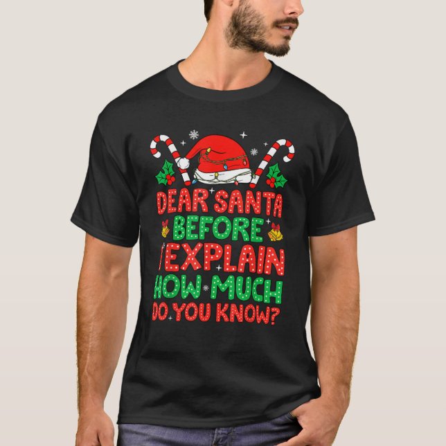 Ich erkläre Ihnen, wie viel Sie den Weihnachtsmann T-Shirt (Vorderseite)