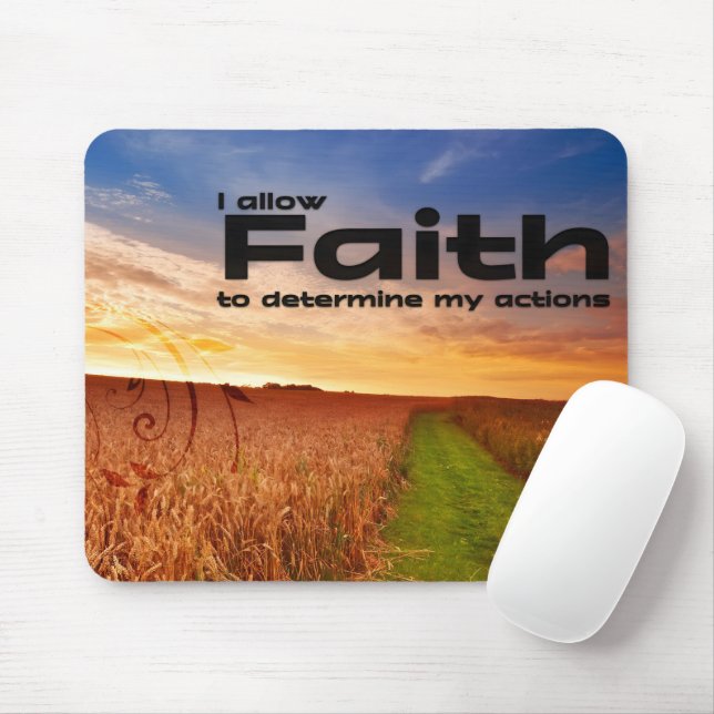"Ich erlaube Glauben" Motivation Affirmation Mousepad (Mit Mouse)