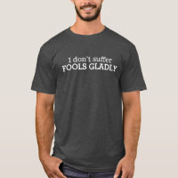 Ich erleide nicht Text-Slogan-T - Shirt der