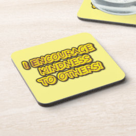 "ICH ERMUTIGE ANDEREN KINDHEIT!" Niedliches Design Getränkeuntersetzer