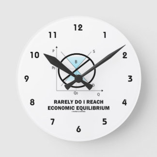 Ich erreiche selten wirtschaftliches Gleichgewicht Runde Wanduhr