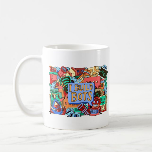Ich errichte Bots Chatbot Kaffee-Tasse Kaffeetasse (Links)