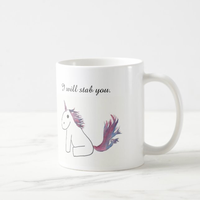 Ich ersteche Sie Unicorn-Tasse Kaffeetasse (Rechts)