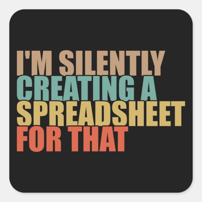 Ich erstelle dafür still und leise eine Tabelle Quadratischer Aufkleber (Vorderseite)