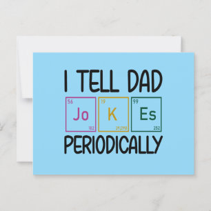 Ich erzähle meinem Vater periodisch Vaterwitze Postkarte