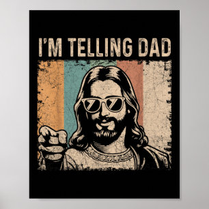 Ich erzähle Papa lustige Jesus-Witze Christlicher Poster