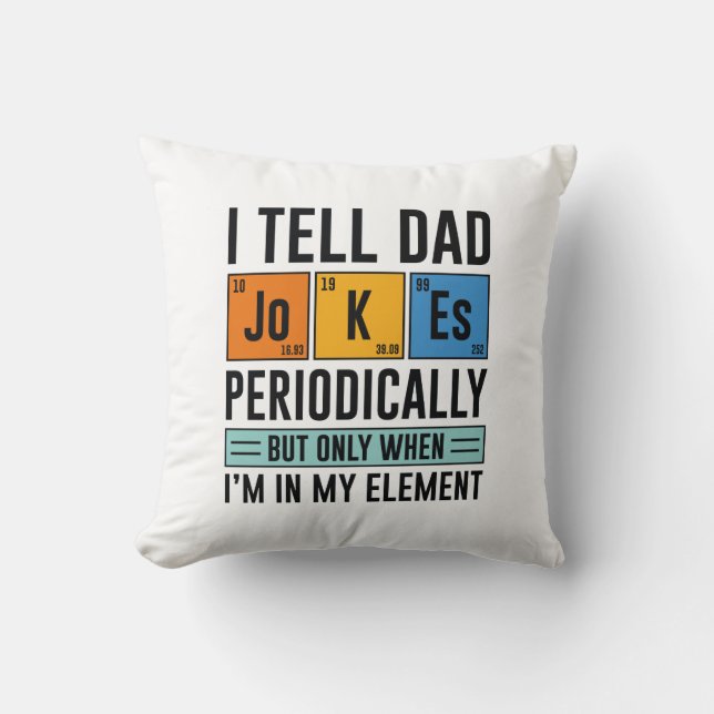 Ich erzähle Vater Jokes regelmäßig Kissen (Vorderseite)