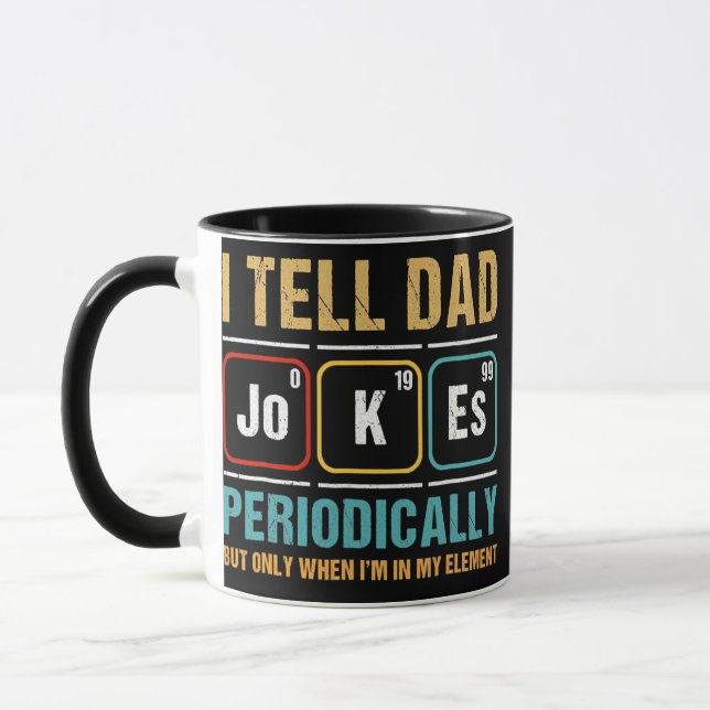Ich erzähle Vater Jokes regelmäßig Krasse Jokes Va Tasse (Links)